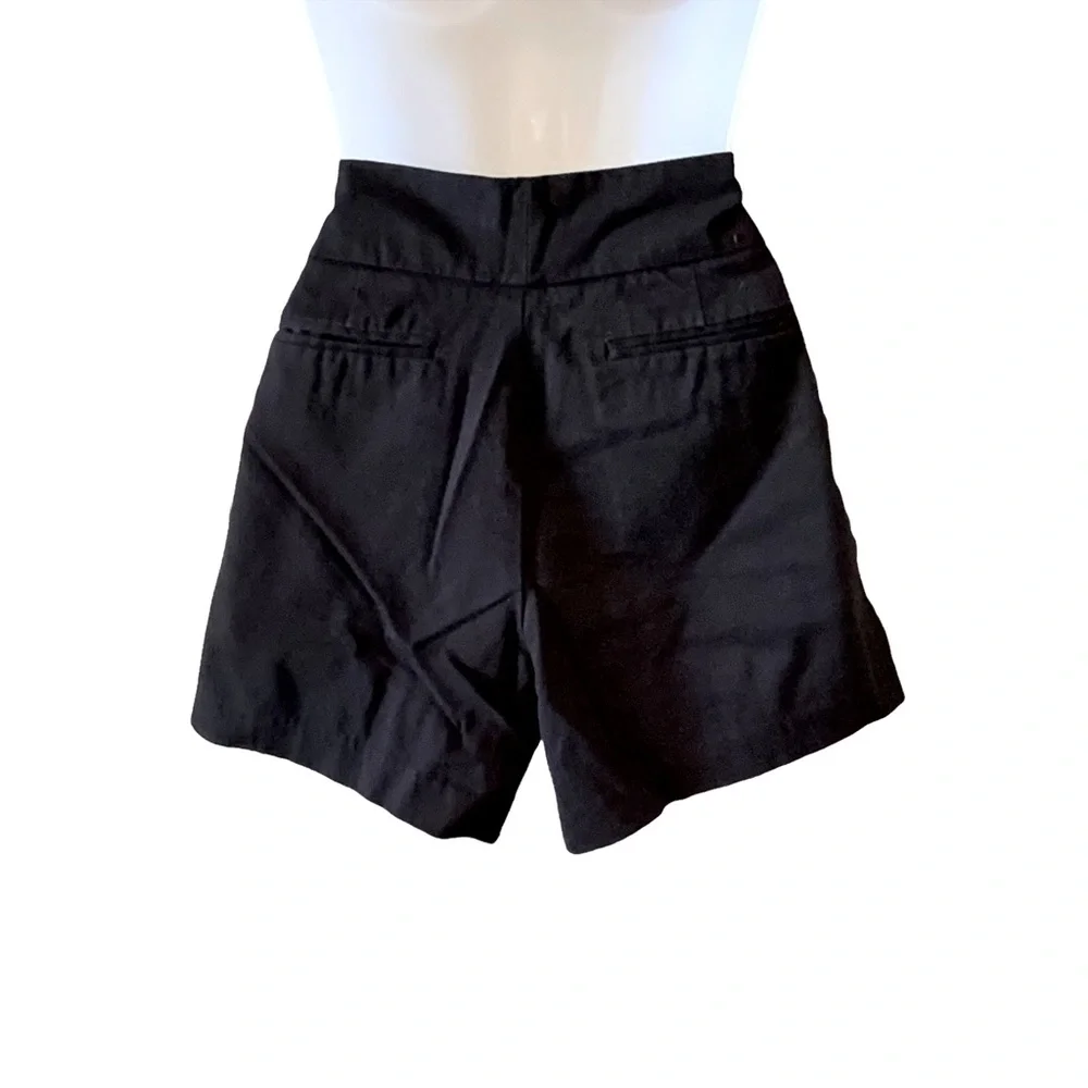 The Limited Shorts Black Tailored Bermuda High Waist Pockets Size 8